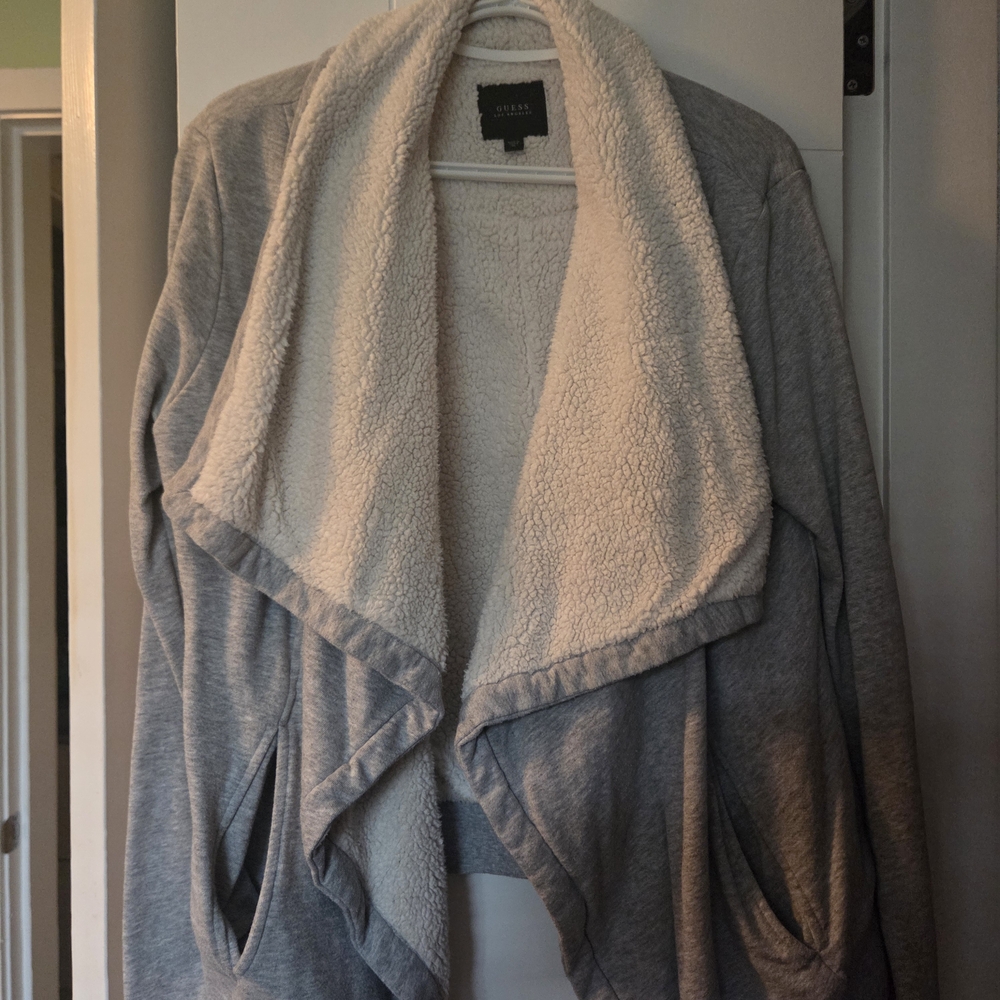Guess Gray and Cream Women's Cardigan